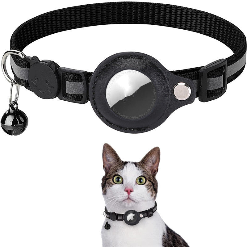 Reflective Nylon Pet Collar with Waterproof AirTag Holder
