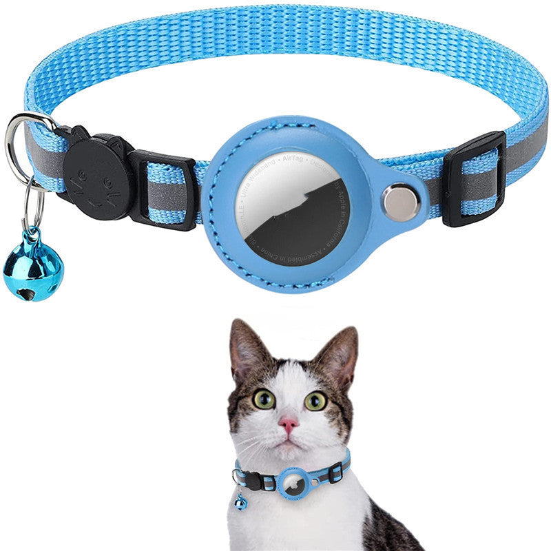 Reflective Nylon Pet Collar with Waterproof AirTag Holder