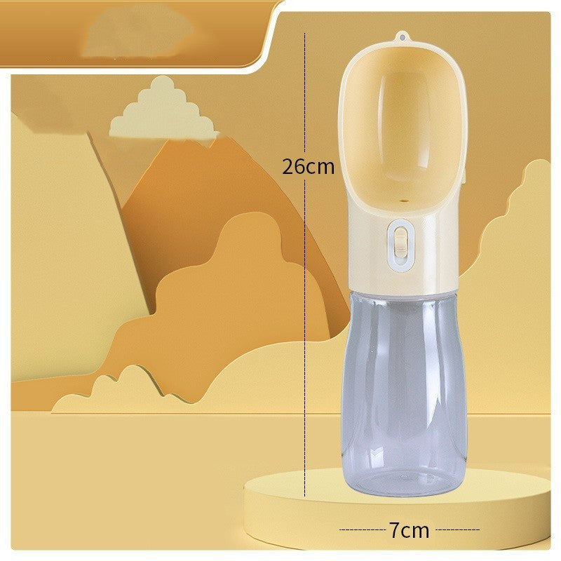 Portable Dog Water Bottle with Feeding Bowl – Ideal for Outdoor Travel and On the Go Hydration