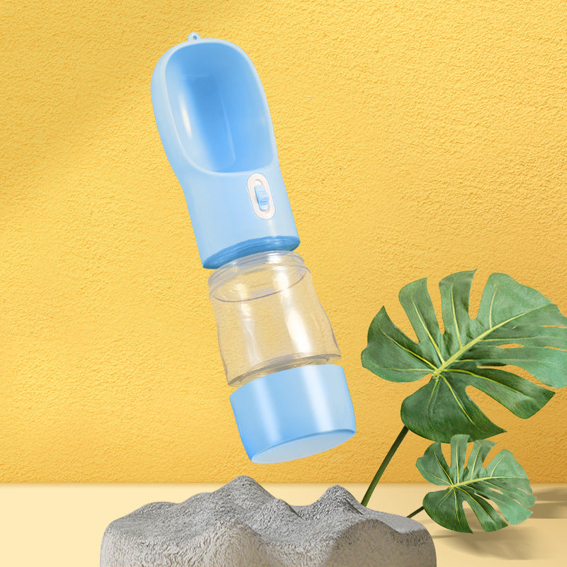 Portable Dog Water Bottle with Feeding Bowl – Ideal for Outdoor Travel and On the Go Hydration