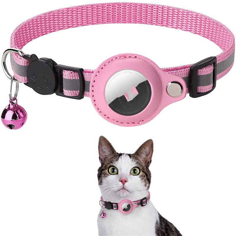 Reflective Nylon Pet Collar with Waterproof AirTag Holder