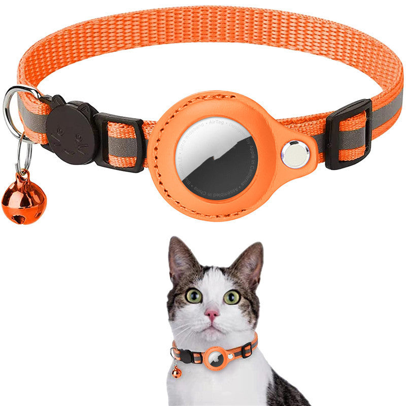 Reflective Nylon Pet Collar with Waterproof AirTag Holder