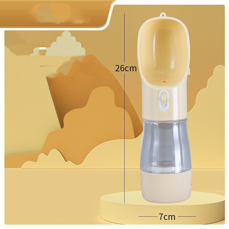 Portable Dog Water Bottle with Feeding Bowl – Ideal for Outdoor Travel and On the Go Hydration