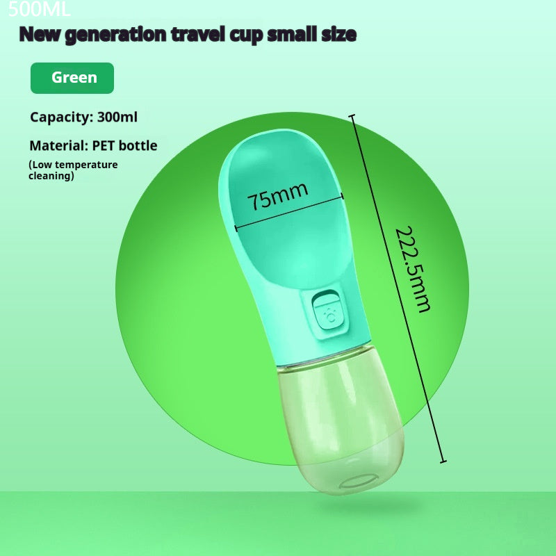 Portable Dog Water Bottle with Feeding Bowl – Ideal for Outdoor Travel and On the Go Hydration