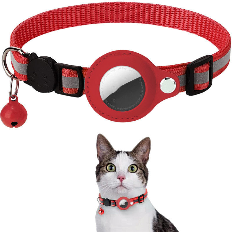 Reflective Nylon Pet Collar with Waterproof AirTag Holder