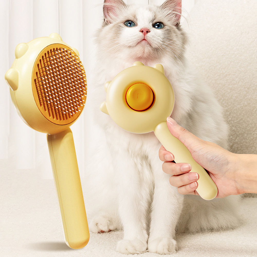 Pet Grooming Brush – Hair Removal & Massage Comb for Cats & Dogs
