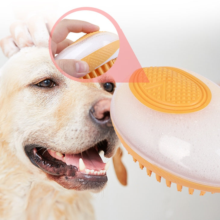 Dog & Cat Shower Brush – Gentle Silicone Comb for Bathing & Grooming