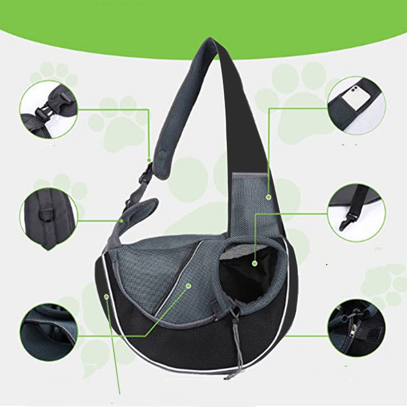 Portable Pet Carrier Crossbody Bag for Dogs & Cats – Outdoor Travel Style