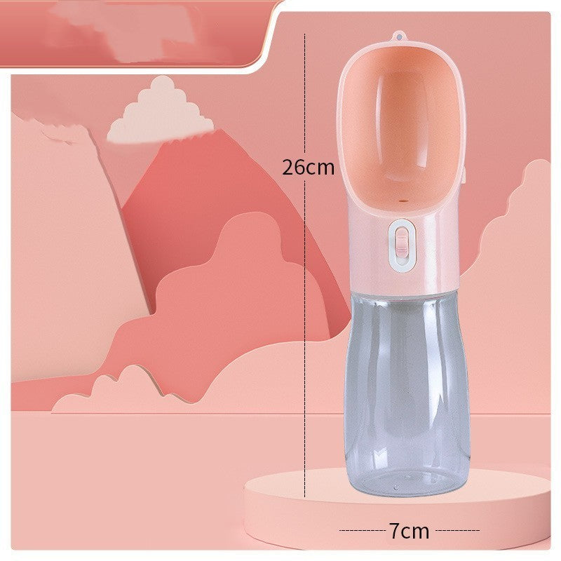 Portable Dog Water Bottle with Feeding Bowl – Ideal for Outdoor Travel and On the Go Hydration