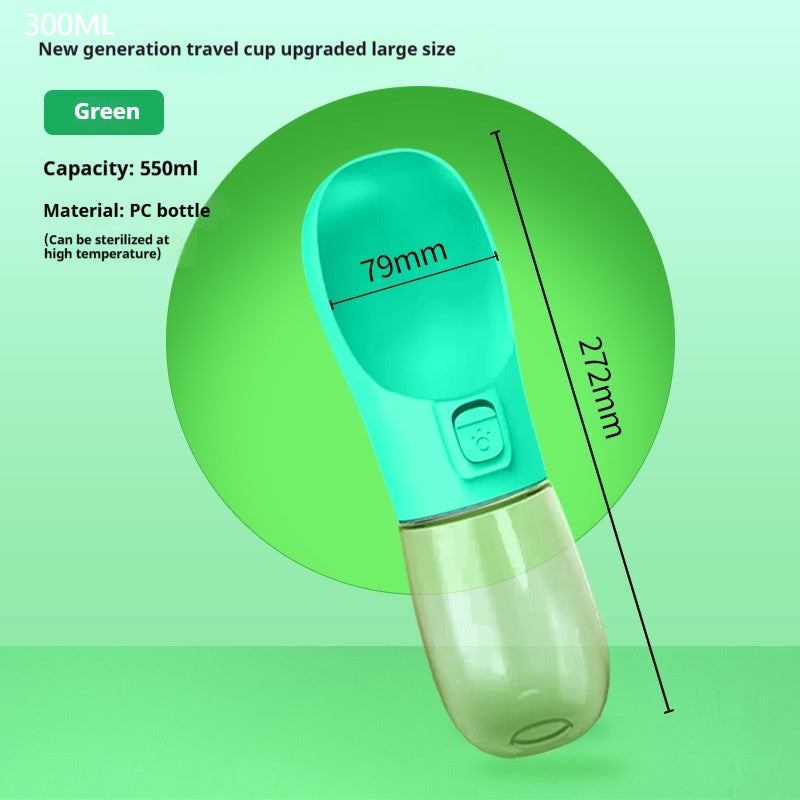 Portable Dog Water Bottle with Feeding Bowl – Ideal for Outdoor Travel and On the Go Hydration