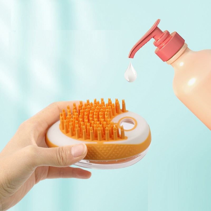 Dog & Cat Shower Brush – Gentle Silicone Comb for Bathing & Grooming