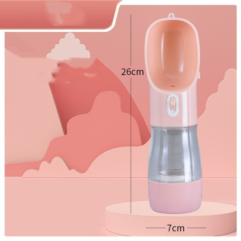 Portable Dog Water Bottle with Feeding Bowl – Ideal for Outdoor Travel and On the Go Hydration